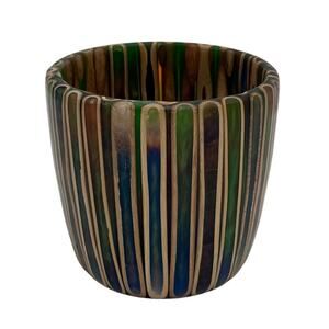 Hand Turned Bamboo & Epoxy Bowl - Unique Wood Art